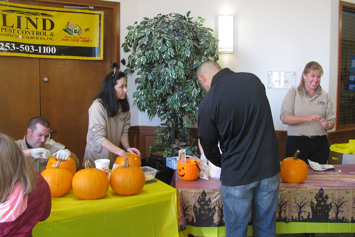 Lind pumpkin carving booth
